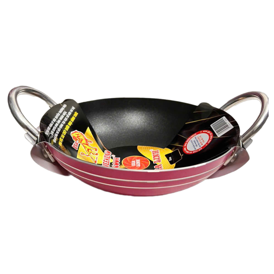 Chảo bầu cạn 2 quai tròn trơn 16cm