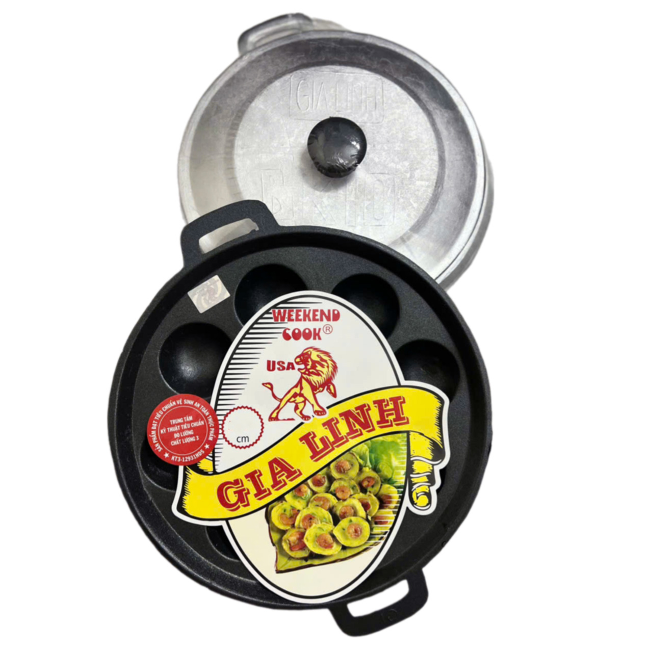 Khuôn bánh khọt chống dính nắp trắng 7cm